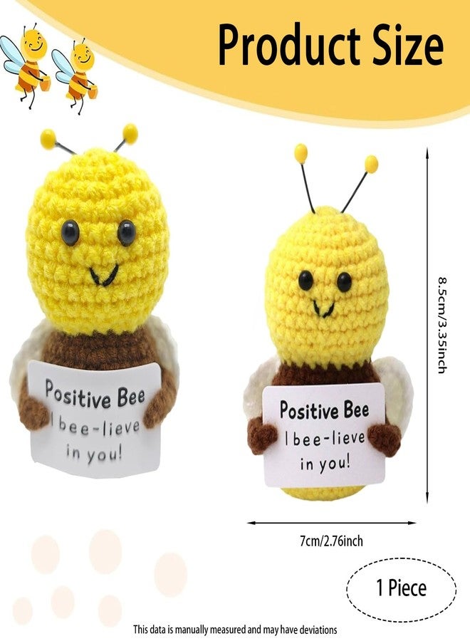 Aeenioy Crochet Toys, Handmade Crochet Bee Plush Decor, for Women Men, Aesthetic Home Decor, Office Desk Decors, Table Decoration Items - Image 2